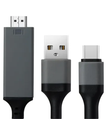 Immagine prodotto di Cavo adattatore multimediale da tipo C a HD, cavo convertitore audio-video per ricarica USB, 2 metri