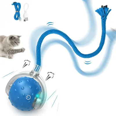 Produktbild von Tier-Intelligenzspielzeug Katzenspielzeug, mit LED-Licht,360° Selbstdrehender Ball