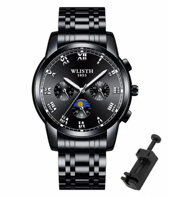 Produktbild von Quarzuhr Quarzuhr Armbanduhr Edelstahl Herren Uhr, Multifunktionsuhr Herrenuhr