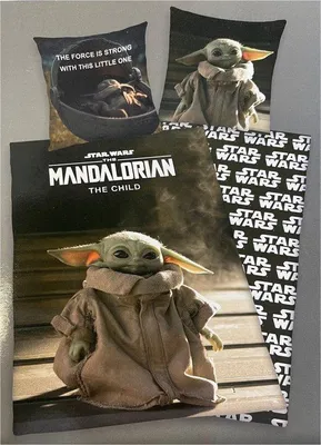 Produktbild von Unyqoos® Star Wars The Mandalorian Bettwäsche 2‑teilig – Einzelbettbezug 140 x 200 cm + Kissenbezug 63 x 63 cm, 100% Polyester