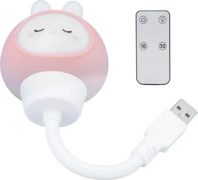 Obrázok produktu pre USB Cute Bunny Night Light Detská nočná lampa na diaľkové ovládanie pre dekoráciu izby Narodeninový darček