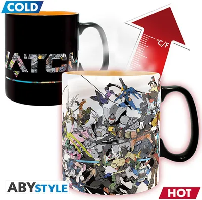 Produktbild von Overwatch Heroes Thermoeffekt Tasse