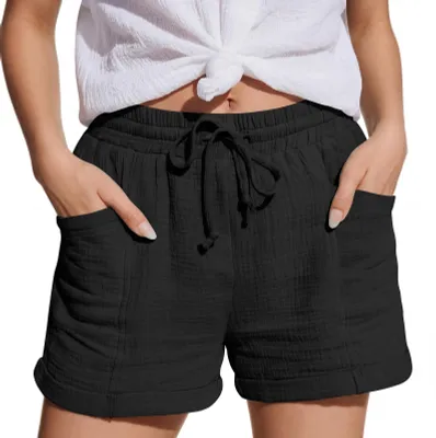 Produktbild von Sommershorts für Damen mit elastischem Bund und Taschen