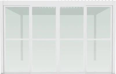 Immagine prodotto di Milani Home - laterale in policarbonato per pergola bioclimatica, 370 x 3 x 238 cm, bianco