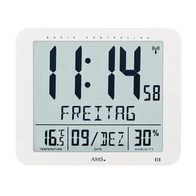 Obrázok produktu pre AMS - Wanduhr - Digital - Funk - 5886