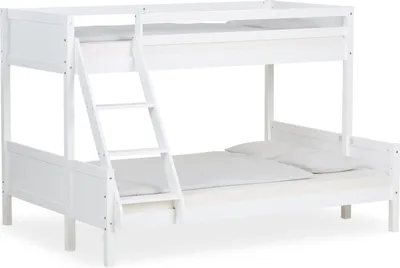 Produktbild von Homestyle4u 1898, Etagenbett 90x200 Kinderbett 140x200 Hochbett 2 Kinder Jugendbett Weiß