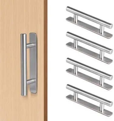Produktbild von Ultiluxe Möbelgriffe - 4 Stück - Selbstklebende Türgriffe - Schrankgriffe - 128 mm - Möbelbeschläge - Edelstahl - Silber