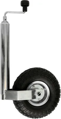 Produktbild von Stützrad luftbereift 260x85mm für Anhänger, 48mm Stützrohr, 136kg Stützlast