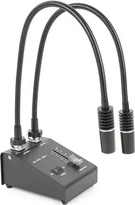 Produktbild von Mikroskopbeleuchtung, 60 LED-Ringleuchte, verstellbares Schwanenhalsdesign, 2 in 1