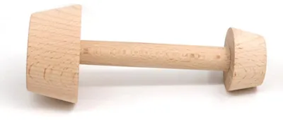 Produktbild von Doppelseitiger Tortenstampfer aus Holz - Teigpresser für Gebäck - Backwerkzeug
