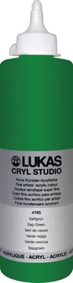 Obrázok produktu pre Lukas Cryl Studio Plastic Bottle Akrylová farba Sap Green 500 ml 1 ks