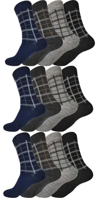 Produktbild von 12 Paar Herren Socken Muster klassischer Form Freizeit Anzug Business,12 Paar, Mix4/39-42