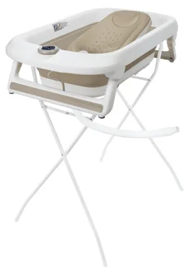 Produktbild von Primabobo LUX faltbare Babywanne 85 cm mit Gestell und Badeeinsatz, Beige