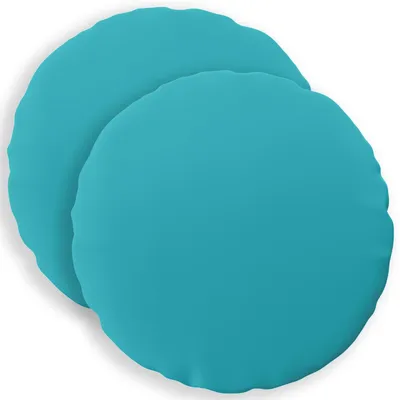 Obrázok produktu pre vidaXL Vankúšový poťah, 2 ks, HEERLEN, tyrkysová farba, priemer 60 cm, polyester