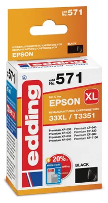 Obrázek produktu pro Edding EDD-571, Černá, 15 ml, 1 kusů, Balení po jednom