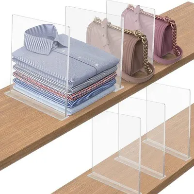 Produktbild von Famanu Acryl-Ladeverdivider [Pack von 6] - Transparente Organizer für Zuhause und Büro