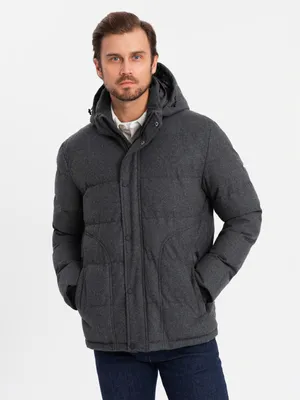 Produktbild von Ombre Clothing Winterjacke für Männer Jagne schwarz XL