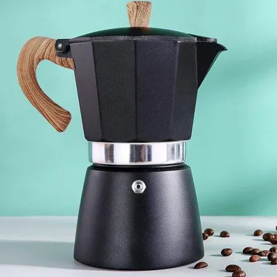 Zdjęcie produktu dla Kompaktowy zestaw do espresso na 6 filiżanek, ze stali nierdzewnej, na kemping
