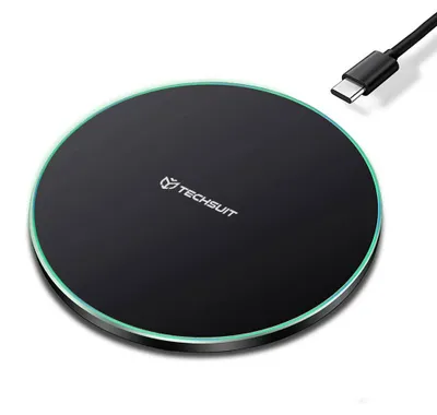 Obrázok produktu pre Techsuit Bezdrôtová Nabíjačka Premium (CHWR031) - RGB Farby, 15W - Čierna