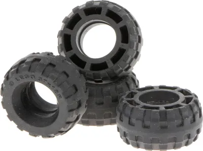 Produktbild von 4x Lego Reifen Rad 37x18R schwarz Auto Fahrzeug Batmobile 40433 4506553 56891