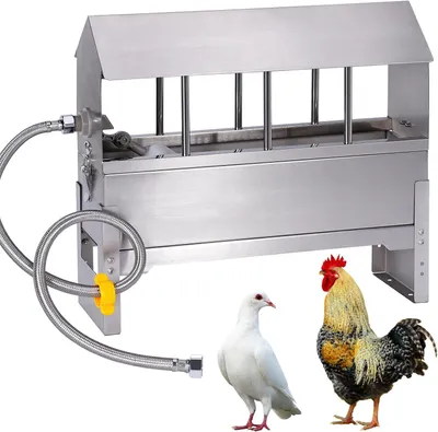 Productafbeelding van Automatische drinkbak RVS, 1/2 inch vlotterklep, voor pluimvee, buiten