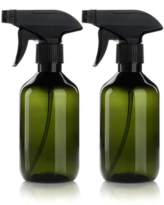 2 Sprühflaschen 300 ml, verstellbarer Sprühkopf, Kunststoff, Grün