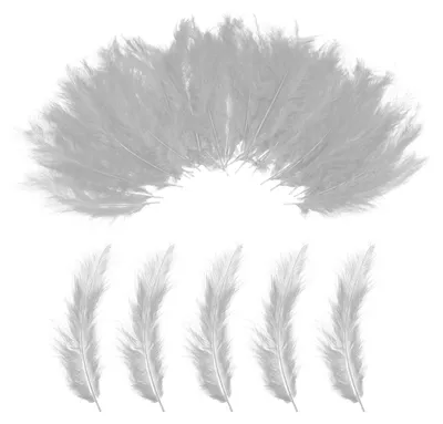 200er-Pack flauschige Truthahnfedern, grau, 10-15 cm
