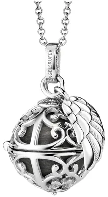 Produktbild von Engelsrufer Damen Halskette aus Sterling Silber mit Klangkugel Anhänger Silber i