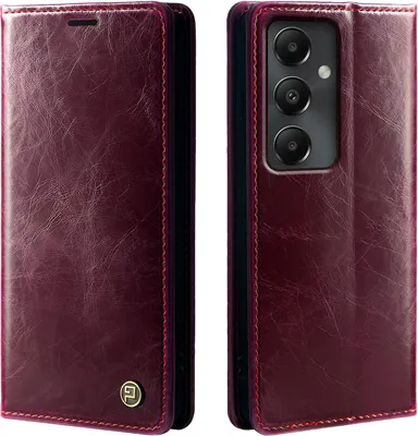 Produktbild von Handyhülle für Samsung Galaxy S24 Kunstleder Flip Vintage Cover Hülle RFID Schutz Case Kartenfach Farbe: Weinrot