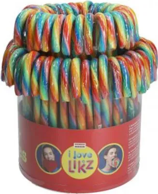 Image de Holland Foodz Sweetz Candy CanezzZ Bâtons de sucre d'orge Arc-en-ciel 72 pièces