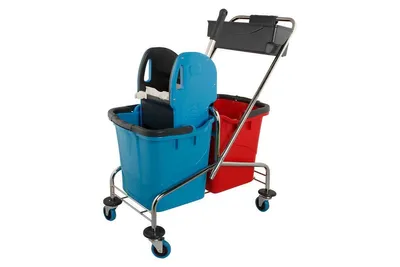 Produktbild von Axis Line Doppelfahrwagen Reinigungswagen 25 Liter Chrom