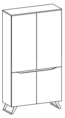 Immagine prodotto di Vetrina in legno di design vetrine armadi scaffali 108,8 x 57,3 cm Nuovo