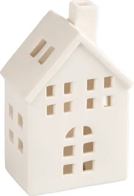 Obrázek produktu pro RETLUX RXL 389 Porcelánový domeček na čajovou svíčku, výška 14,5 cm, bílá barva