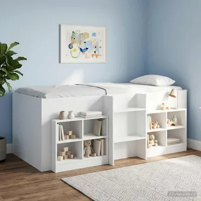 Produktbild von Maison Exclusive - Hochbett für Kinder 2 pcs Weiß 90 x 190 cm Holzwerkstoff