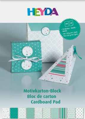 Produktbild von HEYDA 204712103 Motivkarton-Block A4 mint