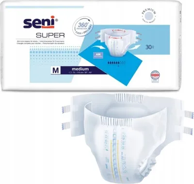 Produktbild von Seni Super Pieluchomajtki dla dorosłych M, 30 sztuk