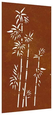 Obrázok produktu pre vidaXL Záhradná nástenná dekorácia 105x55 cm Corten Steel Bamboo Design