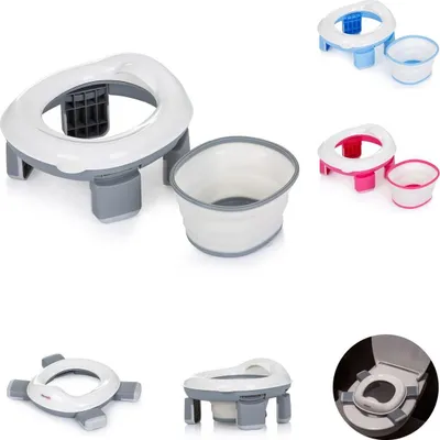 Produktbild von Chipolino Toilettentrainer 2 in 1 Viaggio faltbar Tragetasche ergonomische Form grau