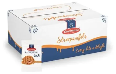 Produktbild von Daelmans Midi Caramel Stroopwafels 150 Stück – Holländische Karamellwaffeln mit echter Butter, einzeln verpackt