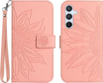 Produktbild von Samsung Galaxy A16 Hülle - Coverup Sonnenblume Klapphülle mit Schlüsselband - Pink