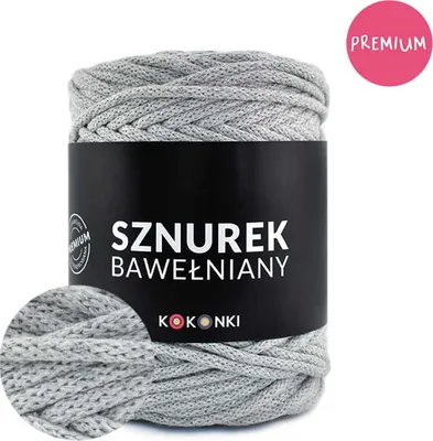 Produktbild von Premium Baumwollseil 5mm x100m Grau - KOKONKI
