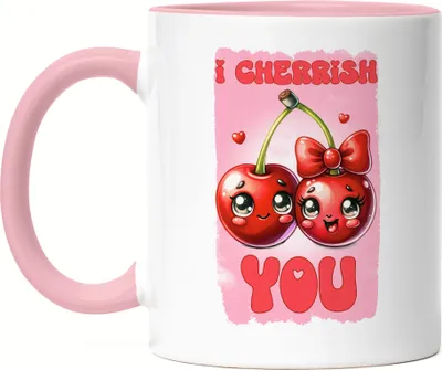 Produktbild von I Cherrish You Lustige Tasse Rosa Geschenk für Kirschen Liebhaber Valentinstag
