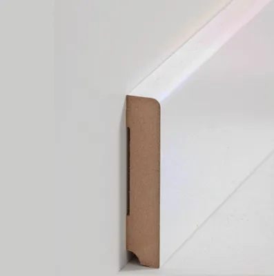 Produktbild von Sockelleisten "Duisburg" - weiß (MDF foliert - 720.1996)