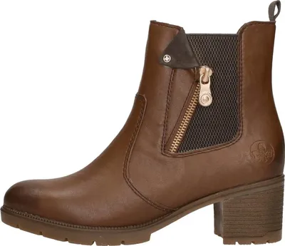Image de Rieker Enkellaarsjes Hak  Enkellaarsjes Hak - Cognac - Maat 36