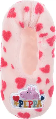 Produktbild von Peppa Wutz Pig Winter Hausschuhe Pantoffeln Fleece warm gefüttert Gumminoppen, Farbe:Rosa, Größe:31/32 EU