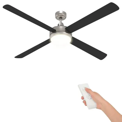 Image de Ventilateur de plafond avec lumière et télécommande Ø 130 cm