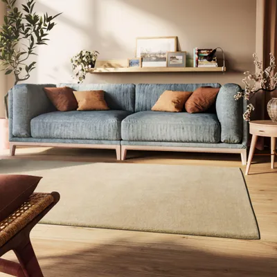 Produktbild von Steffensmeier Gabbeh Teppich Sowana | Wolle, Beige, Größe: 290x390 cm Kurzflor Teppich für Wohnzimmer