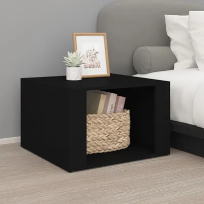 Obrázek produktu pro vidaXL Noční stolek černý 57x55x36 cm Dřevěný materiál