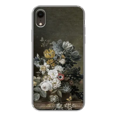 Produktbild von MuchoWow® Handyhülle Schutzhülle Hülle für iPhone XR Stilleben mit Blumen - Alte Meister - Malerei Silikon Softcase Handy Hülle - Schutzdeckel