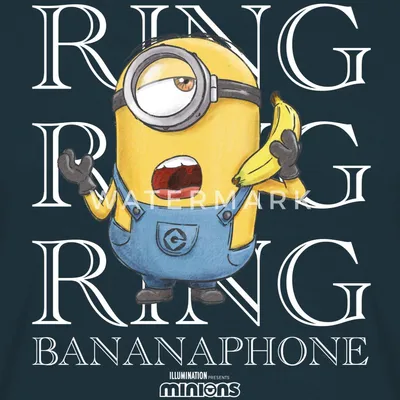 Produktbild von Spreadshirt Minions Ring Bananaphone Despicable Me Männer T-Shirt, S, Navy